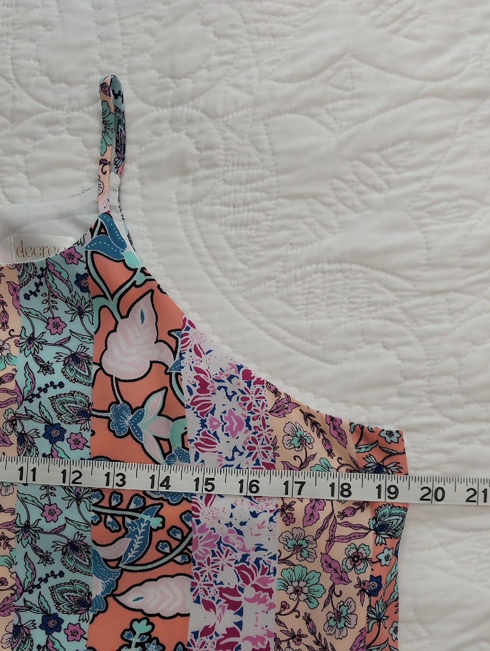Decree Sleeveless Boho Halter Lined Summer Cottagecore Midi Dress, Size Large - Picture 7 of 8